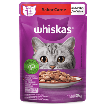 WHISKAS SACHE CARNE 85G